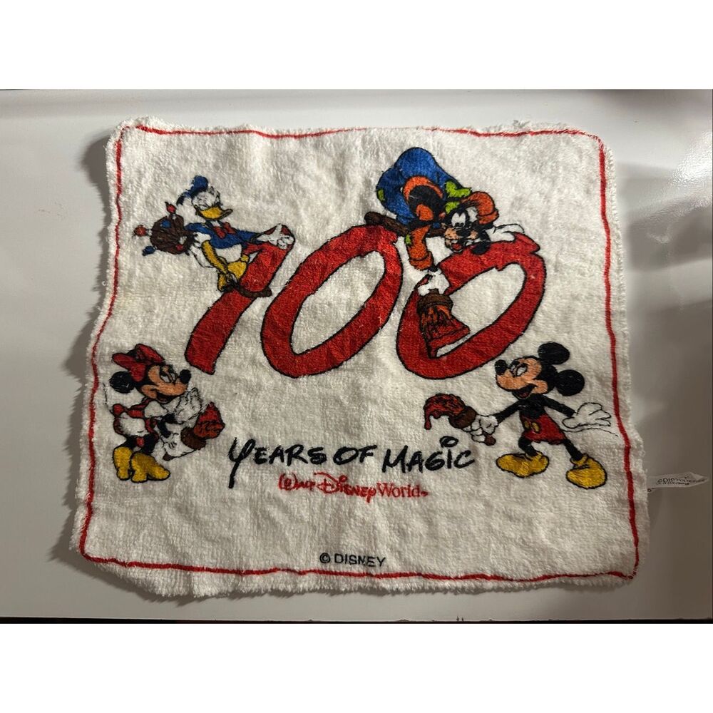 Disney Vintage 100 Years of Magic Rag 11” x 9.5”